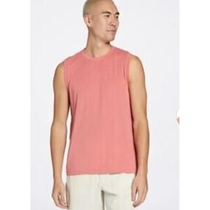 VRST Mens Sleeveless Tank Top Shirt Coral Pink Active Athletic Gym Size‎ L